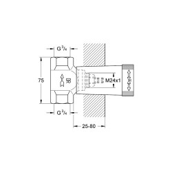 Grohe Gömme Valf 3/4