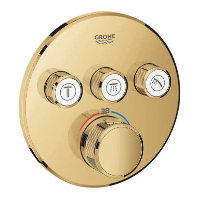 Grohe Grohtherm Smartcontrol Üç Valfli Akış Kontrollü, Ankastre Termostatik Duş Bataryası - 29121GL0 - 1