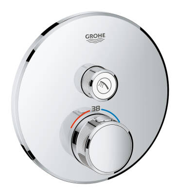 Grohe Grohtherm Smartcontrol Tek Valfli Akış Kontrollü, Ankastre Termostatik Duş Bataryası - 29118000 - 2