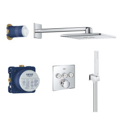 Grohe Grohtherm Smartcontrol Rainshower Smartactive 310 Cube Duş Seti - 34706000 - 1