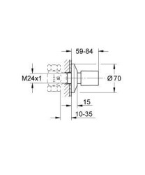 Grohe Baucosmopolitan Neutral Ankastre Stop Valf - 19917000 - 2