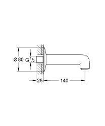 Grohe Bauclassic Çıkış Ucu - 13258000 - 2