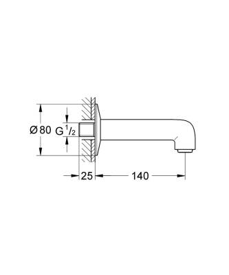 Grohe Bauclassic Çıkış Ucu - 13258000 - 2