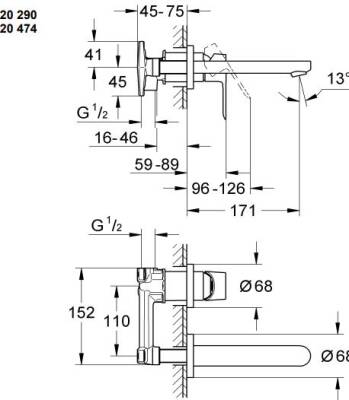 Grohe Bauedge İki Delikli Lavabo Bataryası - 20474000 - 2