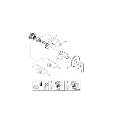 Grohe Bauedge Tek Kumandalı Duş Bataryası - 29040001 - 2