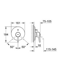 Grohe Concetto Ankastre Banyo/Duş Bataryası - 19346001 - 2