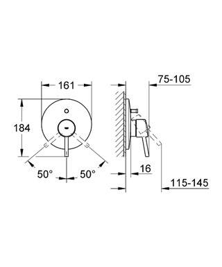 Grohe Concetto Ankastre Banyo/Duş Bataryası - 19346001 - 2