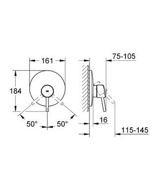 Grohe Concetto Ankastre Duş Bataryası - 19345001 - 2