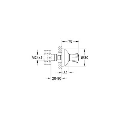 Grohe Costa L Ankastre Stop Valf - 19808001 - 2