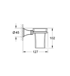 Grohe Grandera Seramik Fırçalık Ve Tutacağı - 40626LG0 - 2