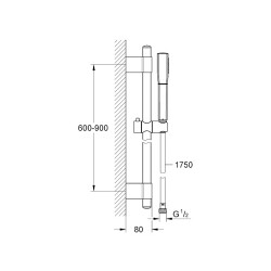 Grohe Grandera Stick Sürgülü Duş Seti - 26038000 - 2