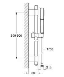 Grohe Grandera Stick Sürgülü Duş Seti - 26038LG0 - 2