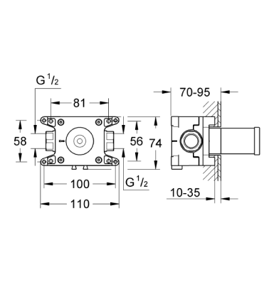 Grohe Grohtherm F 27 621 000 İçin İç Gövde - 35034000 - 2