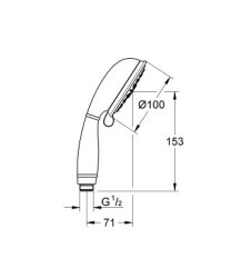 Grohe Tempesta Rustic 100 El Duşu 4 Akışlı - 27608001 - 2