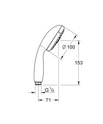 Grohe Tempesta 100 El Duşu 4 Akışlı - 28421002 - 2