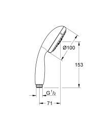 Grohe Tempesta 100 El Duşu 4 Akışlı - 28578002 - 2