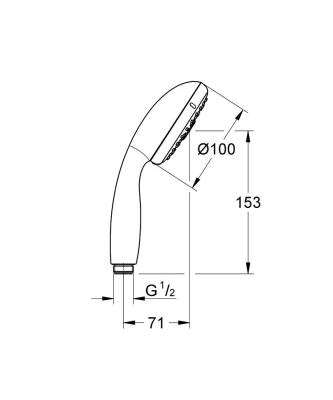 Grohe Tempesta 100 El Duşu 4 Akışlı - 28578002 - 2