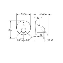 Grohe Essence Ankastre Banyo/Duş Bataryası - 24167AL1 - 2