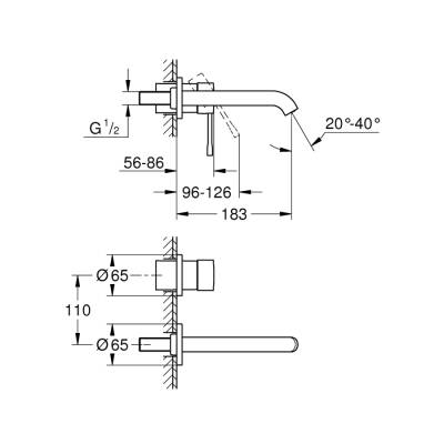 Grohe Essence İki Delikli Lavabo Bataryası M - 29192A01 - 2