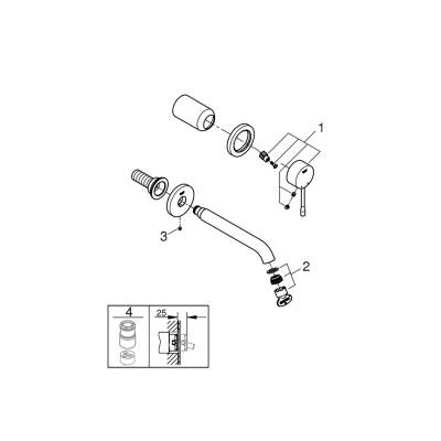 Grohe Essence İki Delikli Lavabo BataryasıM-Boyut - 19408GN1 - 2