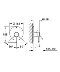 Grohe Essence Ankastre Duş Bataryası - 19286001 - 2