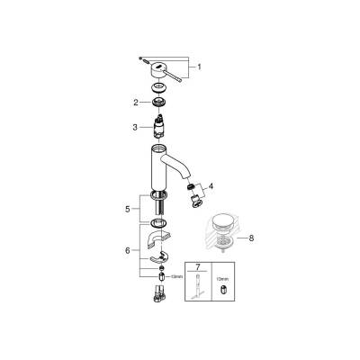 Grohe Essence Tek Kumandalı Lavabo Bataryası S-Boyut - 23590GL1 - 2