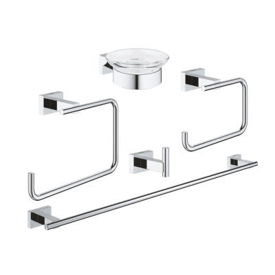 Grohe Essentials Cube 5'İ Bir Arada Banyo Aksesuar Seti - 40758001 - 1