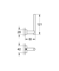 Grohe Essentials Cube Yedek Tuvalet Kağıtlığı - 40623001 - 2