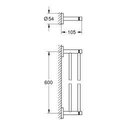 Grohe Essentials İkili Havluluk - 40802A01 - 2