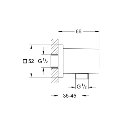 Grohe Euphoria Cube Askılı Duş Çıkış Dirseği - 27704000 - 2