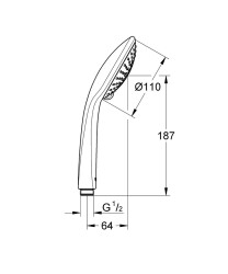 Grohe Euphoria 110 Champagne El Duşu 3 Akışlı - 27222000 - 2