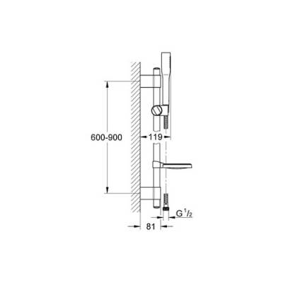 Grohe Euphoria Cosmopolitan Stick Sürgülü Duş Seti - 27368000 - 2