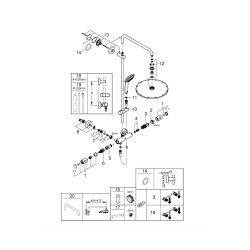 Grohe Euphoria System 310 Duvara Monte Termostatik Bataryalı Duş Sistemi - 26075Dl0 - 2