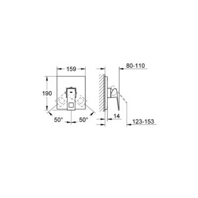 Grohe Eurocube Ankastre Duş Bataryası - 19898000 - 2