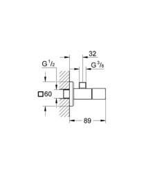 Grohe Eurocube Ara Musluk 1/2