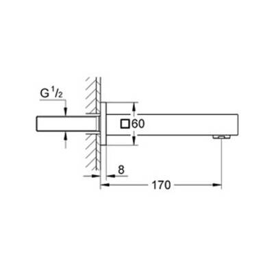 Grohe Eurocube Çıkış Ucu - 13303000 - 2