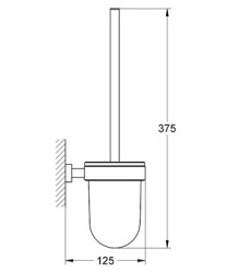 Grohe Essentials Cube Tuvalet Fırçası Seti - 40513001 - 2