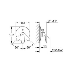 Grohe Eurodisc Cosmopolitan Ankastre Banyo/Duş Bataryası - 19548002 - 2