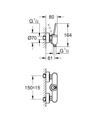 Grohe Eurodisc Joy Tek Kumandalı Duş Bataryası - 23430000 - 2