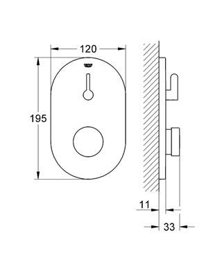 Grohe Eurosmart Cosmopolitan T Zaman Ayarlı Duş Bataryası 1/2