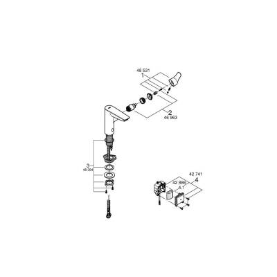 Grohe Eurosmart Tek Kumandalı Lavabo Bataryası M - Boyut - 23975003 - 2