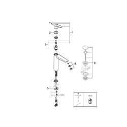 Grohe Eurosmart Tek Kumandalı Lavabo BataryasıXl - Boyut - 23971003 - 2