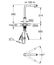 Grohe Minta Smartcontrol Eviye Bataryası - 31613000 - 2