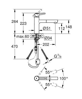 Grohe Concetto Tek Kumandalı Eviye Bataryası - 31129001 - 2