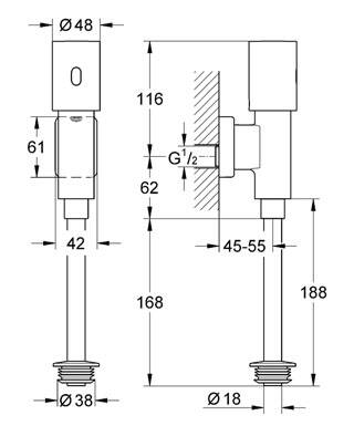 Grohe Tectron Rondo Fotoselli Pisuar Kumanda Paneli - 37421000 - 2