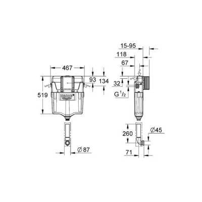 Grohe Gd 2 Gömme Rezervuar - 38661000 - 2