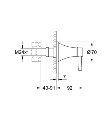 Grohe Grandera Ankastre Stop Valf - 19944000 - 2