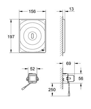 Grohe Tectron Surf Fotoselli Kumanda Paneli - 38699001 - 2