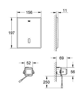 Grohe Tectron Skate Fotoselli Kumanda Paneli - 38698SD1 - 1