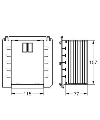 Grohe Panel Revizyonu İçin Kapak Şablonu - 40911000 - 2